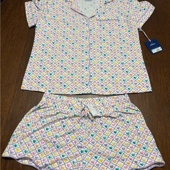 Roller Rabbit Target Multicolor Geo Hearts Pajama Set NWT - Picture 3 of 8